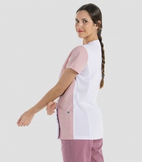 Casaca sanitaria Microfibra Asimétrica Rosa
