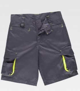 Bermuda multibolsillos Gris + Amarillo A.V.
