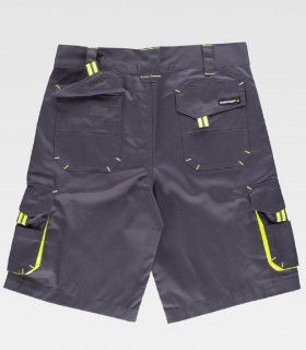 Bermuda multibolsillos Gris + Amarillo A.V.