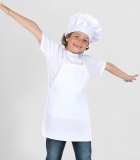 Delantal infantil de peto Blanco