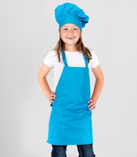 Delantal infantil de peto Turquesa