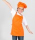 Delantal infantil de peto Naranja