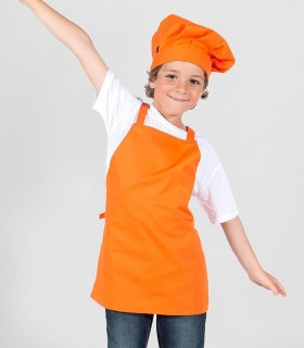 Delantal infantil de peto Naranja