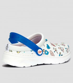 Zueco sanitarios Javea estampado Blanco