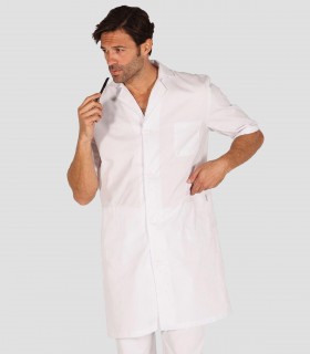 Bata sanitaria blanca manga corta
