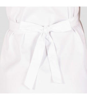 Bata sanitaria cruzada sin mangas