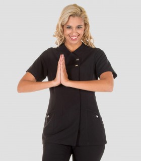 Casaca sanitaria microfibra Elena Negra