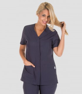 Casaca sanitaria microfibra Sonia Azul Marino