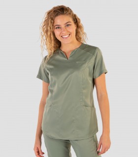 Casaca sanitaria mujer Peach Verde caqui