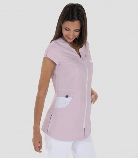Casaca sanitaria mujer Microfibra Rosa
