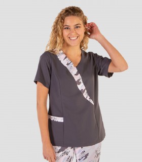 Casaca sanitaria Microfibra para mujer color Gris marengo