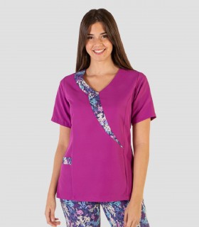 Casaca sanitaria Microfibra para mujer color Malva