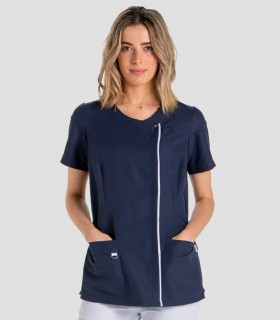 Casaca sanitaria Microfibra Marino tapeta Gris