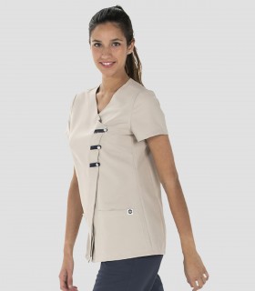 Casaca sanitaria Microfibra Beige