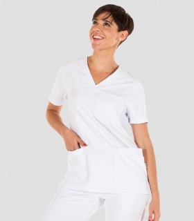 Casaca sanitaria mujer Elástica Blanca