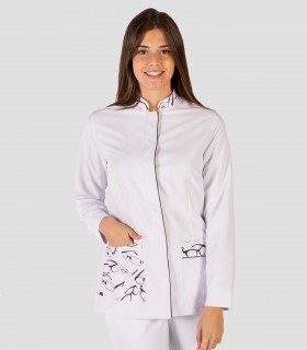 Casaca mujer Microfibra Óptica Blanca Manga larga