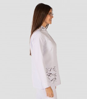 Casaca mujer Microfibra Óptica Blanca Manga larga