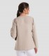 Casaca Microfibra presillas Beige Manga larga