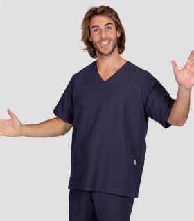 Casaca sanitaria microfibra Marino