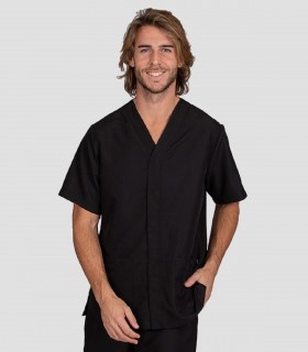 Casaca sanitaria microfibra Negro