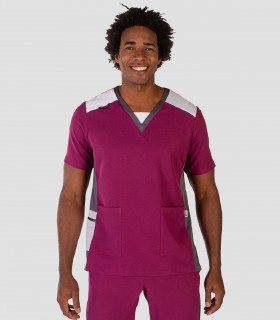 Casaca sanitaria Microfibra elástica Malva