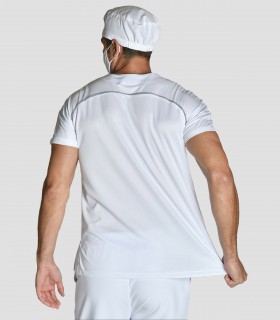 Casaca sanitaria Microfibra Blanca combinado con rejilla transpirable