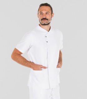 Casaca sanitaria microfibra Hugo Blanca
