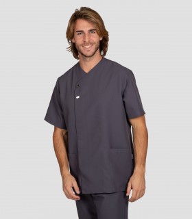 Casaca sanitaria microfibra Hugo Gris marengo