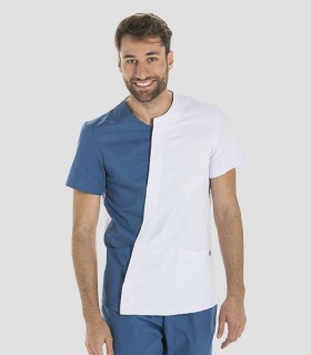Casaca sanitaria Microfibra Asimétrica Azul
