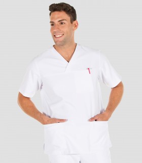 Casaca sanitaria unisex Elástica Blanca