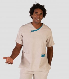 Casaca sanitaria Germán Beige - Apariencia Lino