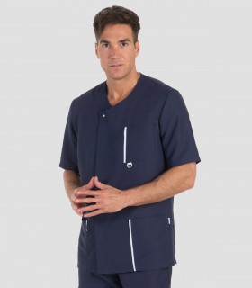 Casaca sanitaria Microfibra Marino tapeta Gris