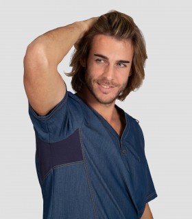 Casaca sanitaria Tejana elástica detalle Aerosilver