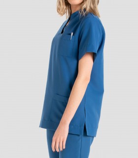 Casaca sanitaria Mao Microfibra Azul