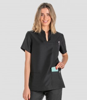 Casaca sanitaria Mao Microfibra Negra