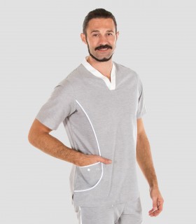 Casaca sanitaria Oxford Alex Gris perla