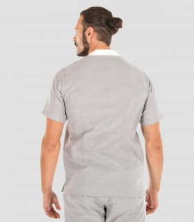 Casaca sanitaria Oxford Alex Gris perla