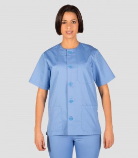 Casaca sanitaria abotonada Celeste