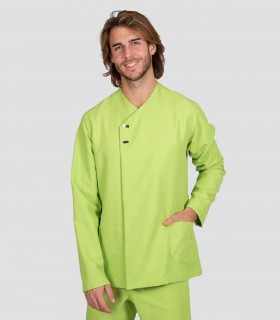 Casaca sanitaria Microfibra Fabián Manga larga Pistacho