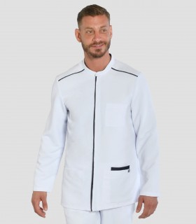 Casaca sanitaria Microfibra vivo Tejano