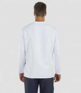 Casaca sanitaria Microfibra Marino Manga larga