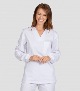 Casaca unisex alimentación Blanca