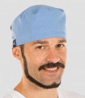 Gorro sanitario microfibra Pelo corto Celeste