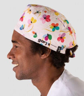 Gorro sanitario para pelo corto Flor Arcoiris