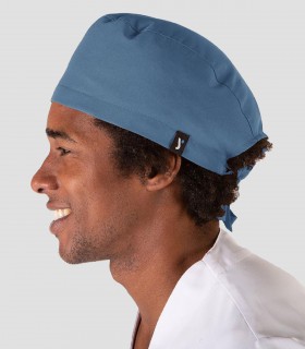 Gorro sanitario Microfibra elástica para pelo corto Azul grisáceo