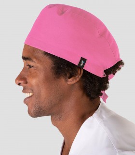 Gorro sanitario Microfibra elástica para pelo corto Rosa