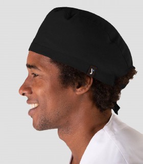 Gorro sanitario Microfibra elástica para pelo corto Negro