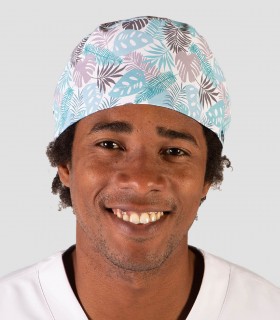Gorro cirujano para pelo corto Hojas