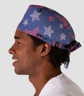 Gorro cirujano para pelo corto Estrellas