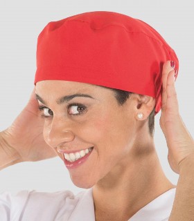 Gorro sanitario Microfibra Pelo Largo Rojo